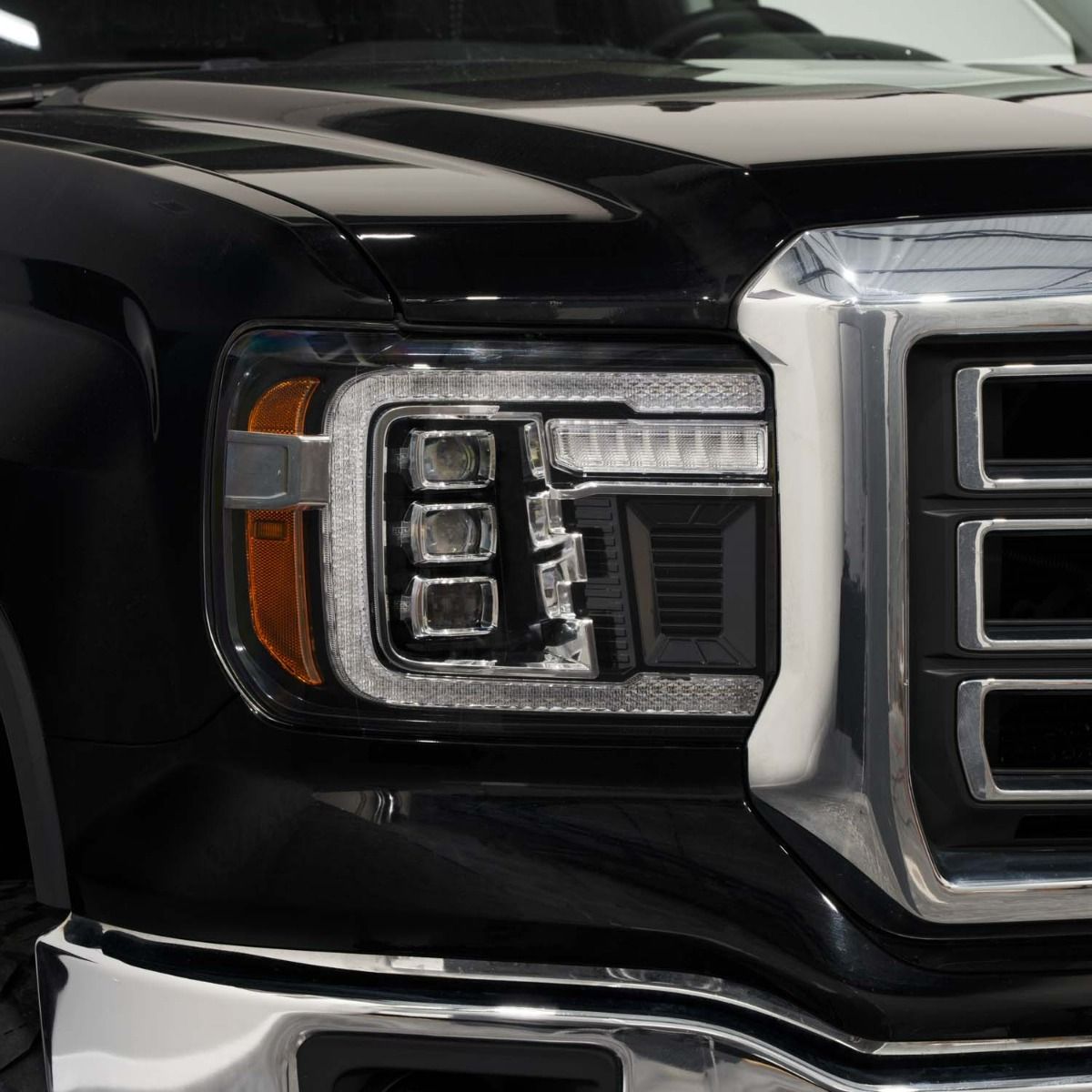 2014+ GMC Sierra 1500/2500/3500 LED Projector Headlights (pair)