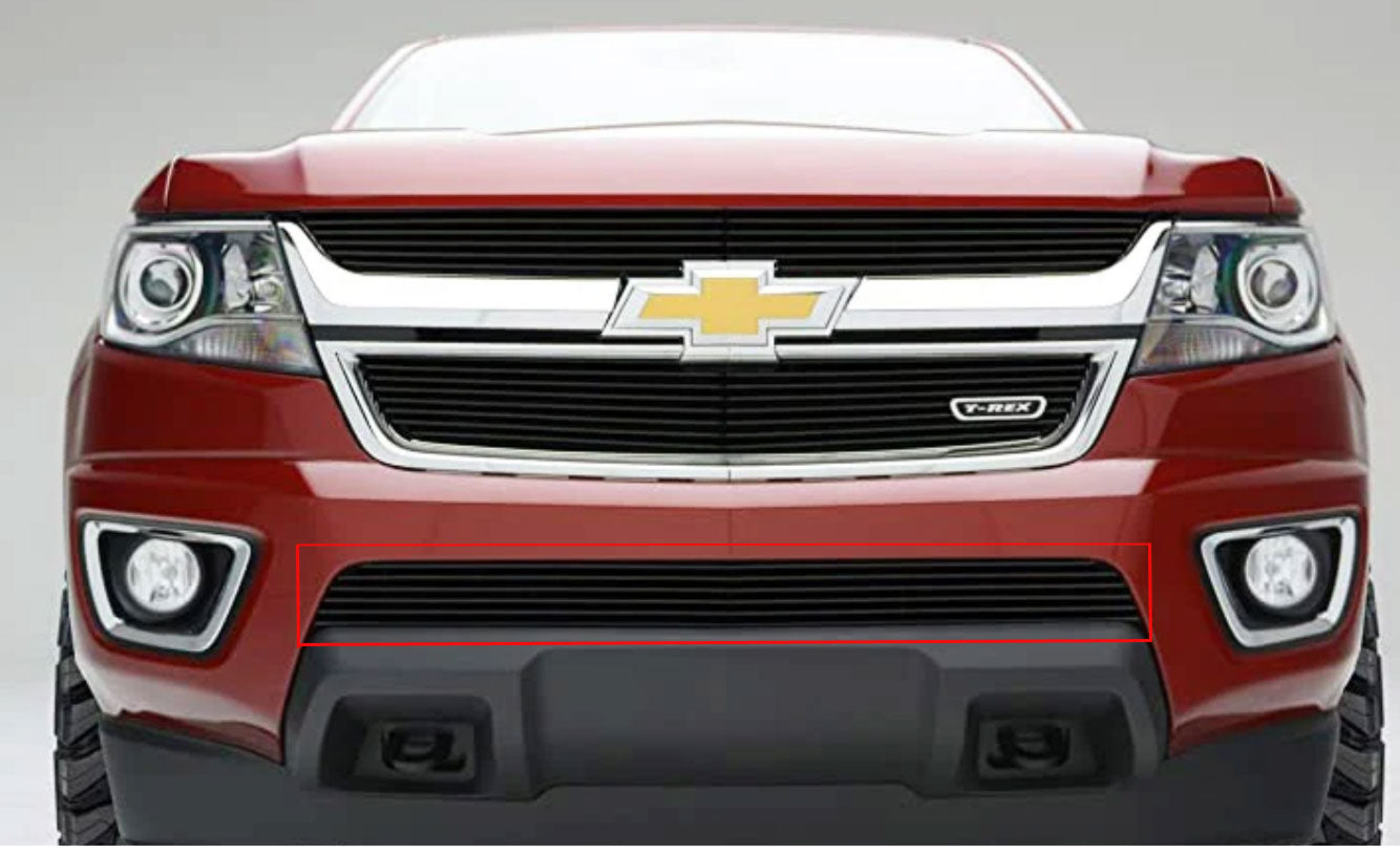 T-REX Grilles 25267B Black Billet Bumper Grille Fits 2015-2020 Chevrolet Colorado