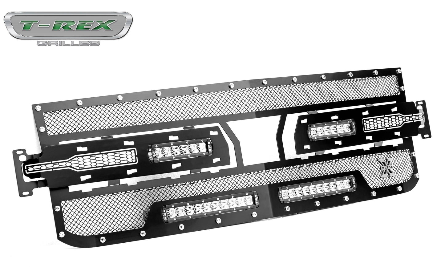 T-REX Grilles 6311261 Black Mild Steel Small Mesh Grille Fits 2019-2022 Chevrolet Silverado 1500