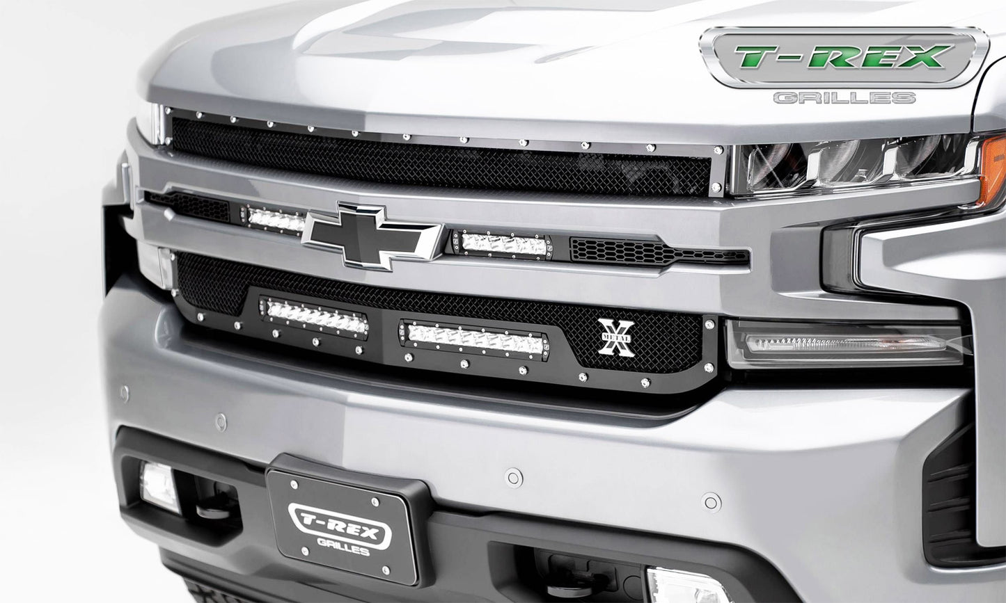 T-REX Grilles 6311261 Black Mild Steel Small Mesh Grille Fits 2019-2022 Chevrolet Silverado 1500