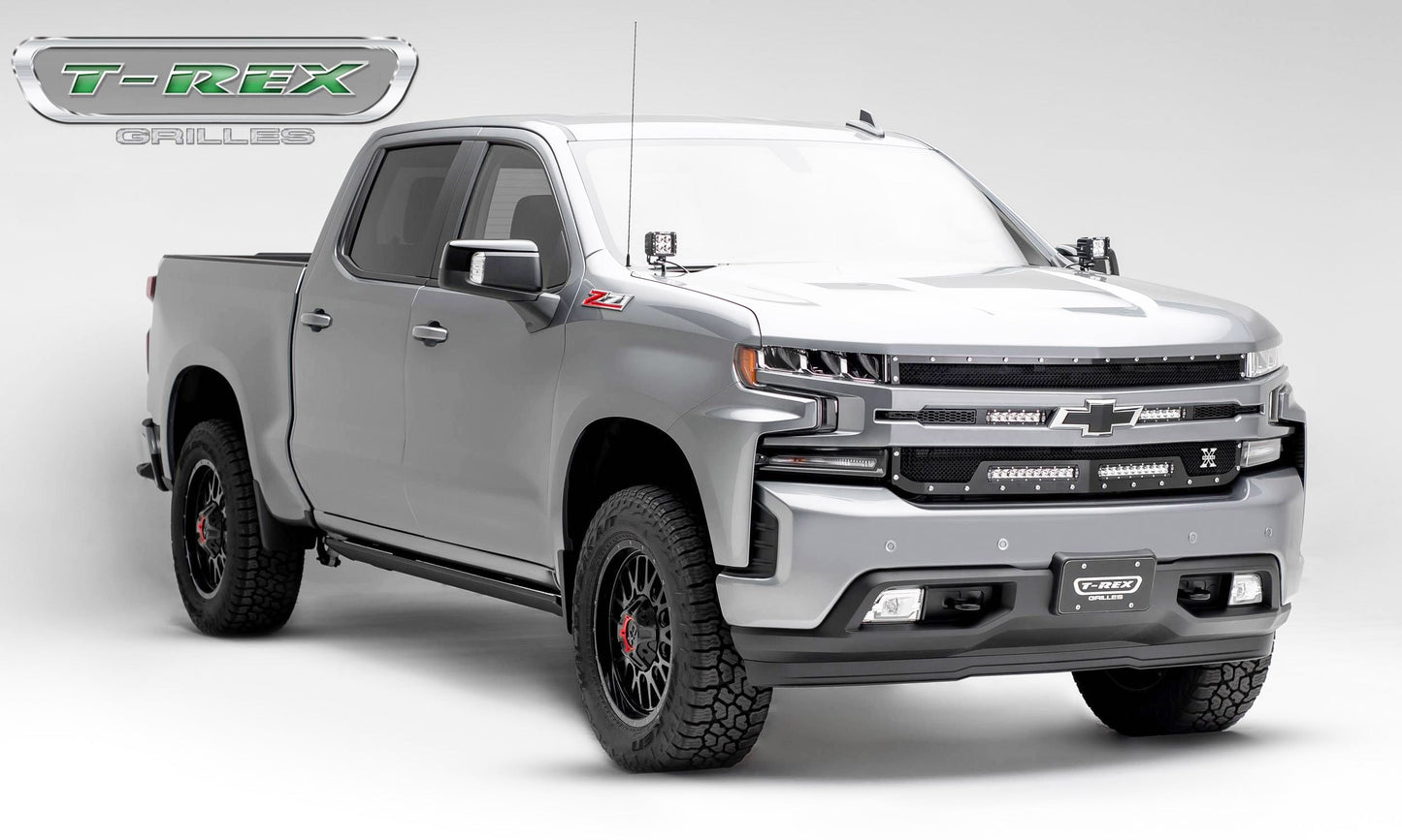 T-REX Grilles 6311261 Black Mild Steel Small Mesh Grille Fits 2019-2022 Chevrolet Silverado 1500