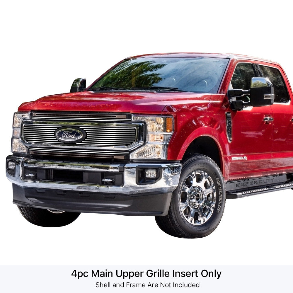 APS GR06FEA96S Main Upper Stainless Steel Billet Grille Fits 2020-2022 Ford F-250