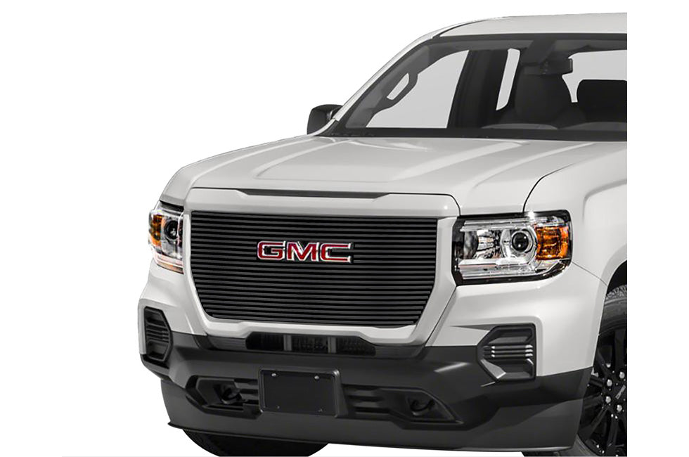 GR07FEJ49J Main Upper Stainless Steel Black Billet Grille Fits 2021-2022 GMC Canyon AT4 / Elevation