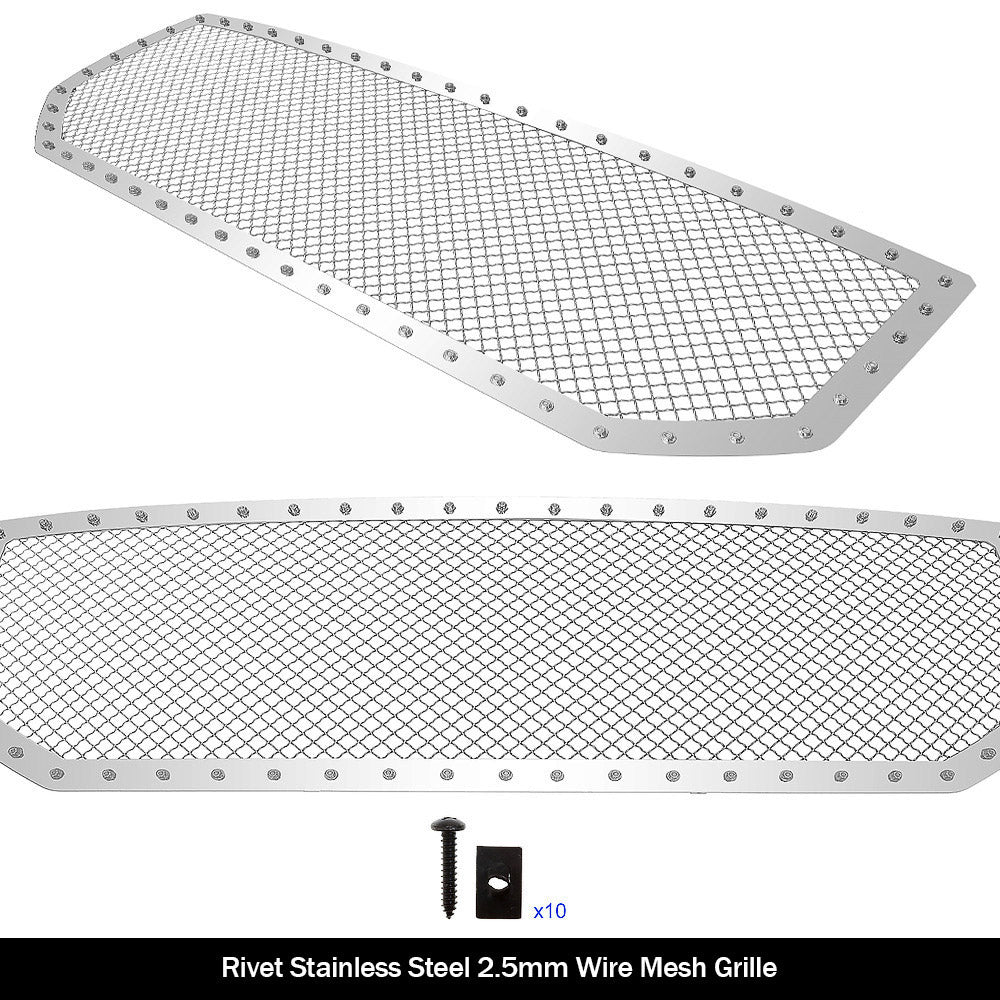 APS GR07LFC62S Main Upper Rivet Grille Fits 2016-2018 GMC Sierra 1500