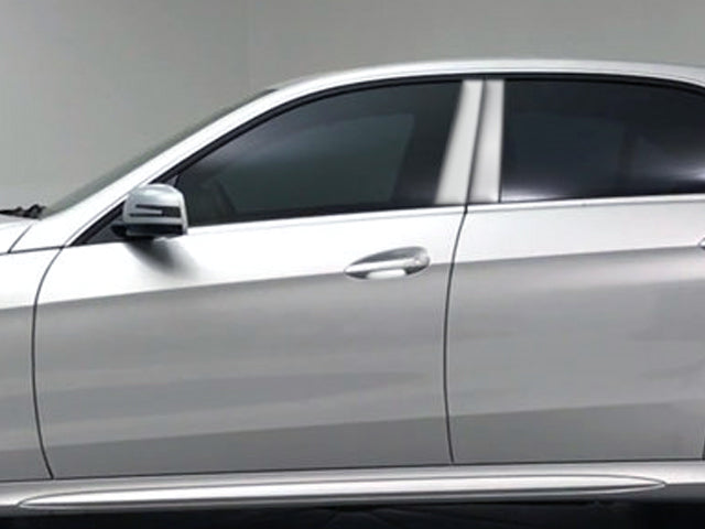 Mercedes E Class 2010-2016, 4-door, Sedan (4 piece Stainless Steel Pillar Post Trim ) PP10060 QAA