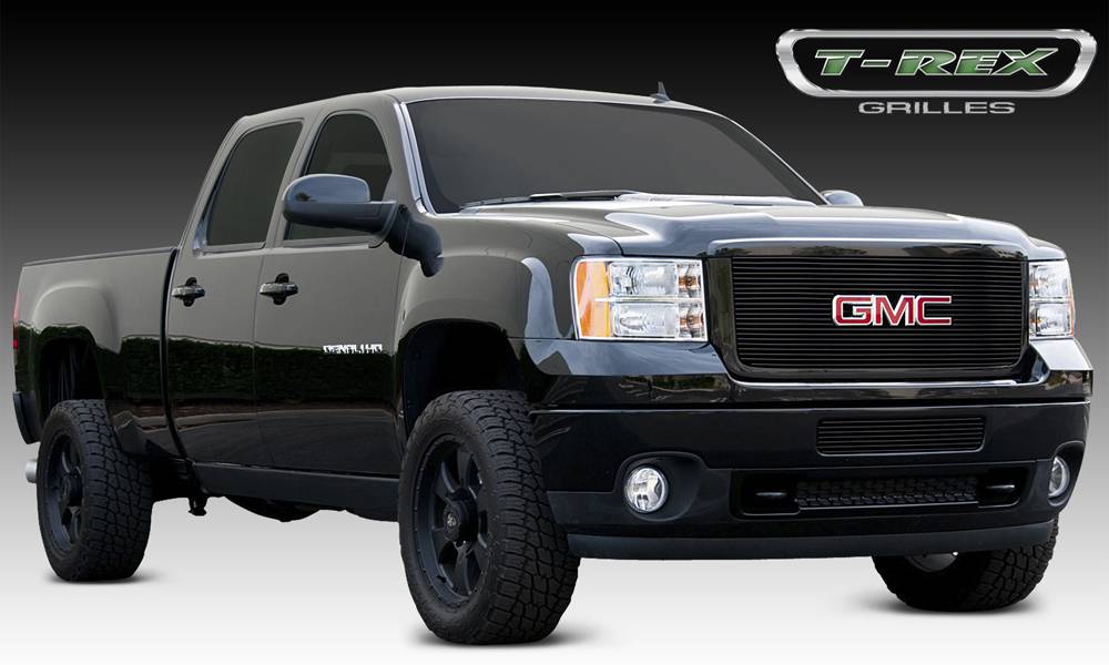 T-REX Grilles 21210B Black Aluminum Horizontal Grille Fits 2011-2011 GMC Sierra 2500 Sierra 3500