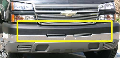 T-REX Grilles 25103 Polished Aluminum Horizontal Bumper Grille Fits 2003-2006 Chevrolet Avalanche