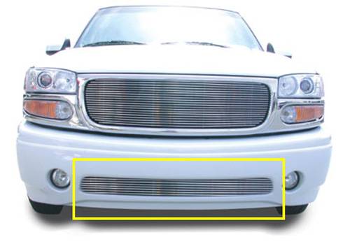 T-REX Grilles 25179 Polished Aluminum Horizontal Bumper Grille Fits 2002-2006 GMC Sierra 1500 C3