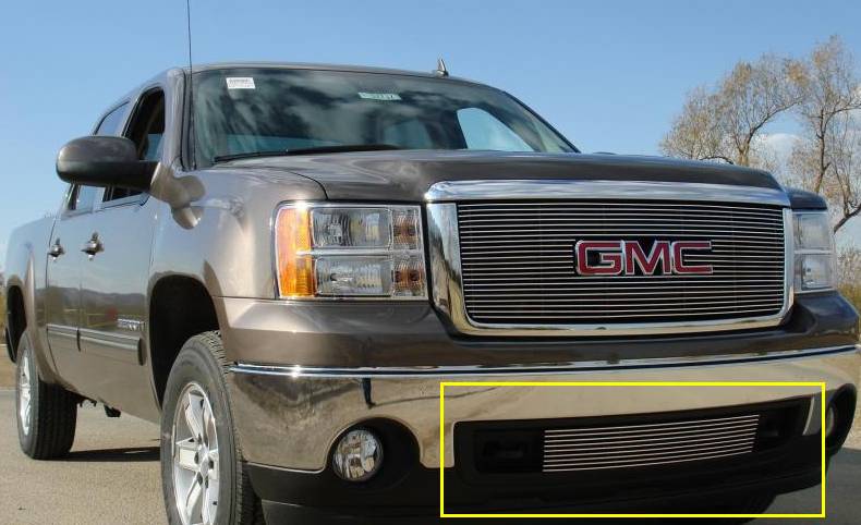 T-REX Grilles 25205 Polished Aluminum Horizontal Bumper Grille Fits 2007-2013 GMC Sierra 1500