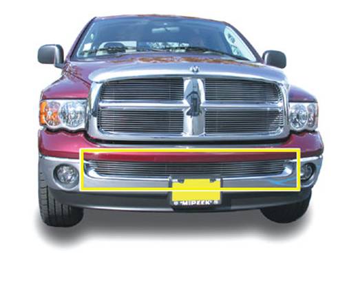 T-REX Grilles 25465 Polished Aluminum Horizontal Bumper Grille Fits 2006-2008 Dodge Ram 1500 SLT