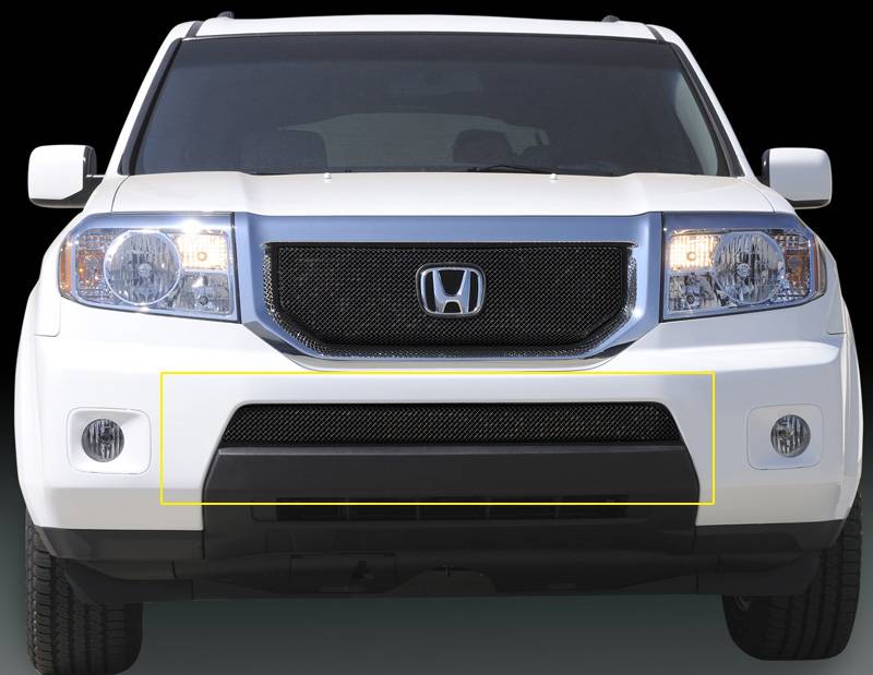 T-REX Grilles 47705 Black Mild Steel Small Mesh Bumper Grille Fits 2009-2010 Honda Pilot