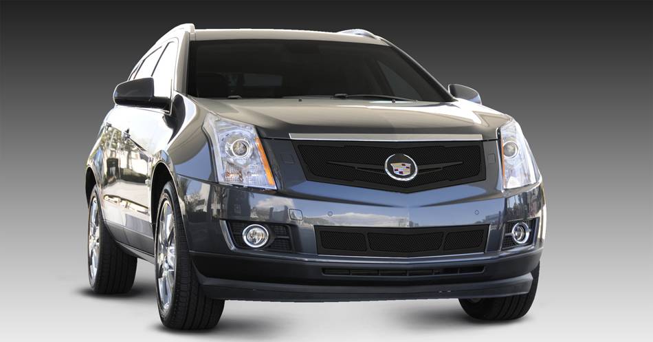 T-REX Grilles 51186 Black Mild Steel Small Mesh Grille Fits 2010-2016 Cadillac SRX