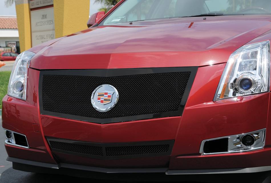 T-REX Grilles 51197 Black Mild Steel Small Mesh Grille Fits 2008-2013 Cadillac CTS CTS Coupe CTS Sport CTS Sport Wagon