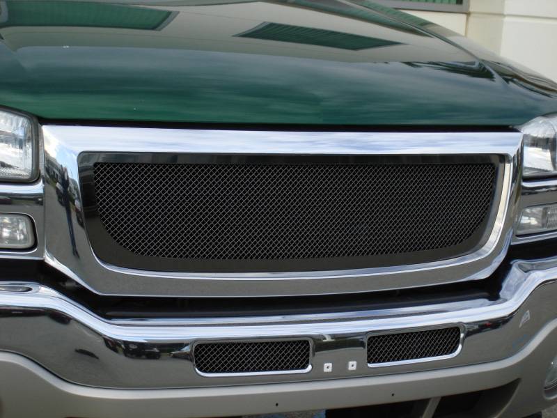 T-REX Grilles 51200 Black Mild Steel Small Mesh Grille Fits 2007-2007 GMC Sierra 1500 Classic Sierra 2500 Classic Sierra 3500 Classic
