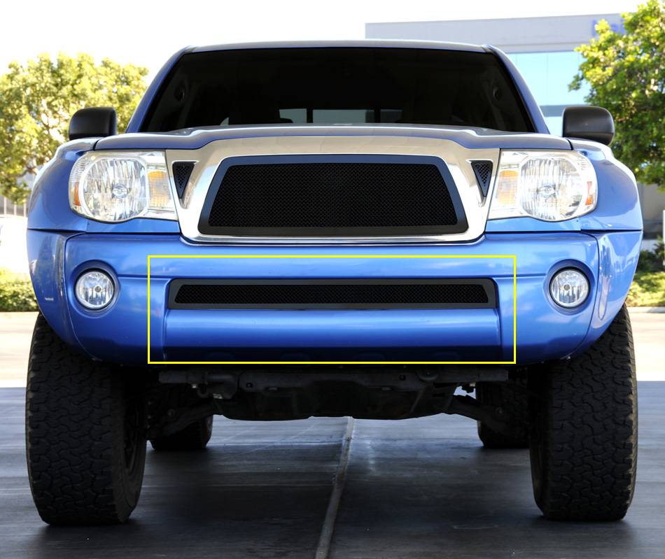 T-REX Grilles 52895 Black Mild Steel Small Mesh Bumper Grille Fits 2011-2011 Toyota Tacoma