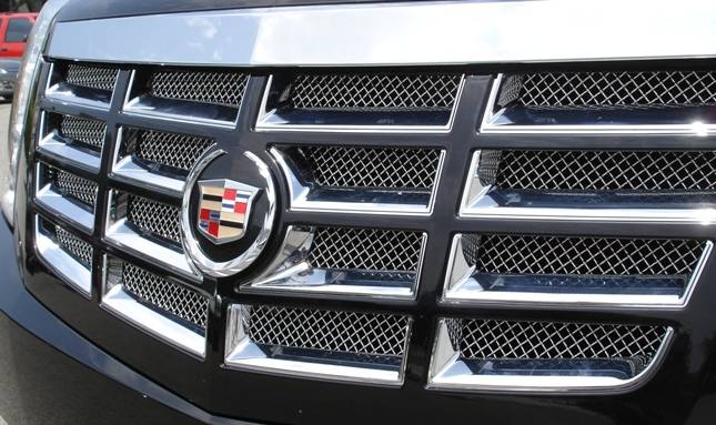 T-REX Grilles 54195 Polished Stainless Steel Small Mesh Grille Fits 2007-2014 Cadillac Escalade Escalade EXT Escalade ESV