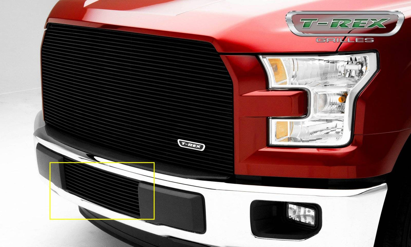 T-REX Grilles 25573B Black Aluminum Horizontal Bumper Grille Fits 2015-2017 Ford F-150