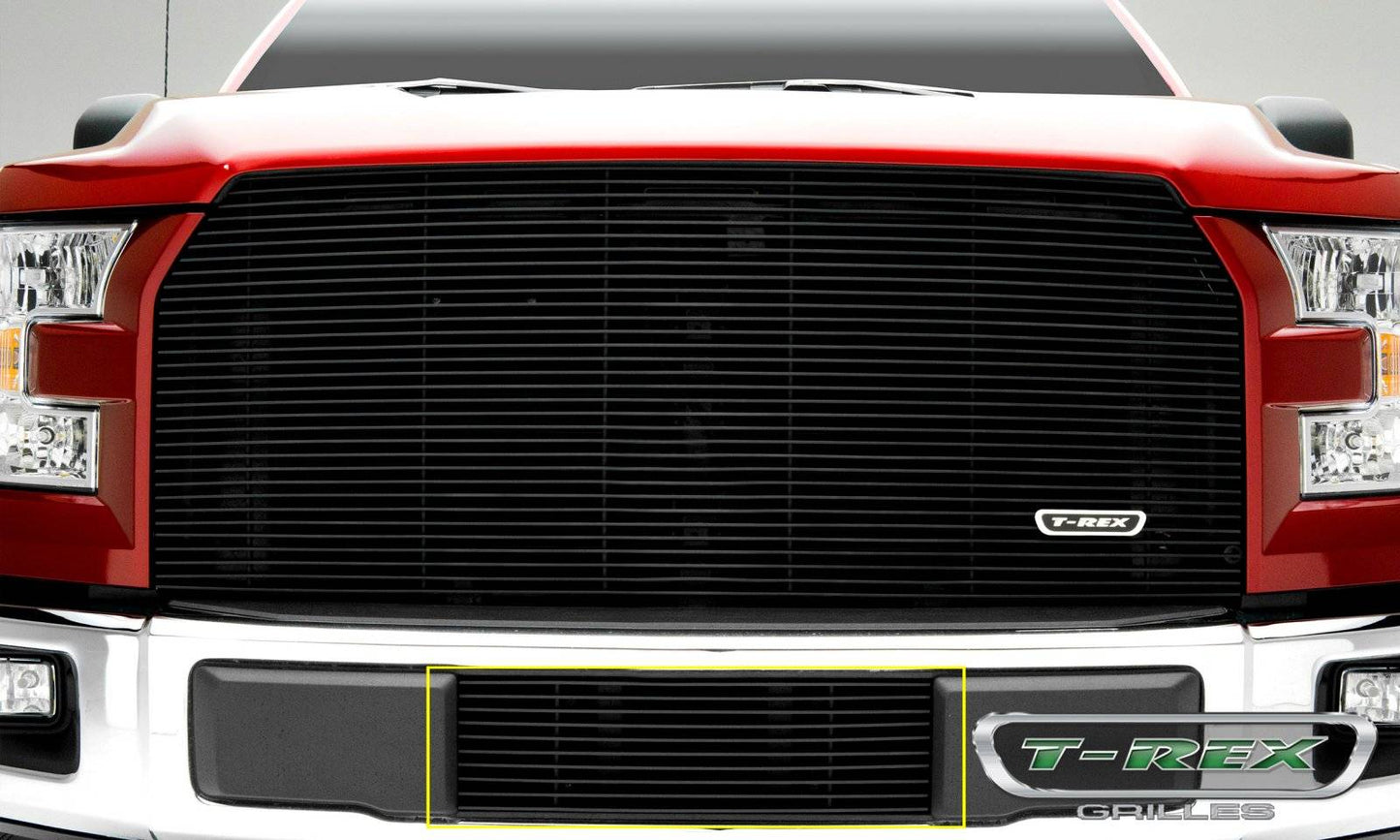 T-REX Grilles 25573B Black Aluminum Horizontal Bumper Grille Fits 2015-2017 Ford F-150