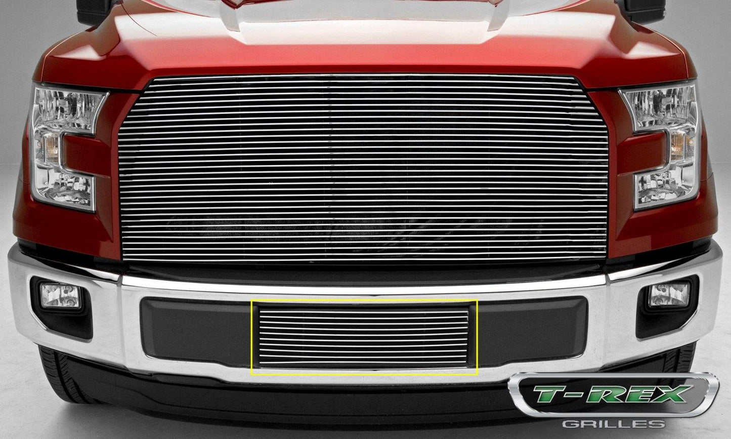 T-REX Grilles 25573 Polished Aluminum Horizontal Bumper Grille Fits 2015-2017 Ford F-150