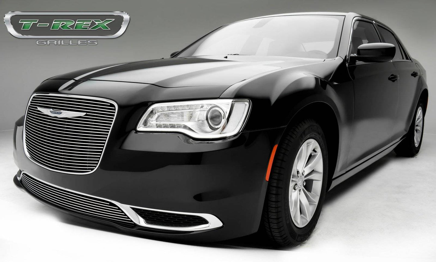 T-REX Grilles 25436 Polished Aluminum Horizontal Bumper Grille Fits 2015-2018 Chrysler 300