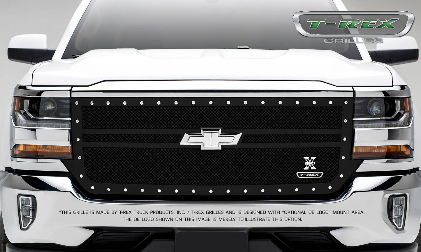 T-REX Grilles 6711301 Black Mild Steel Small Mesh Grille Fits 2016-2018 Chevrolet Silverado 1500