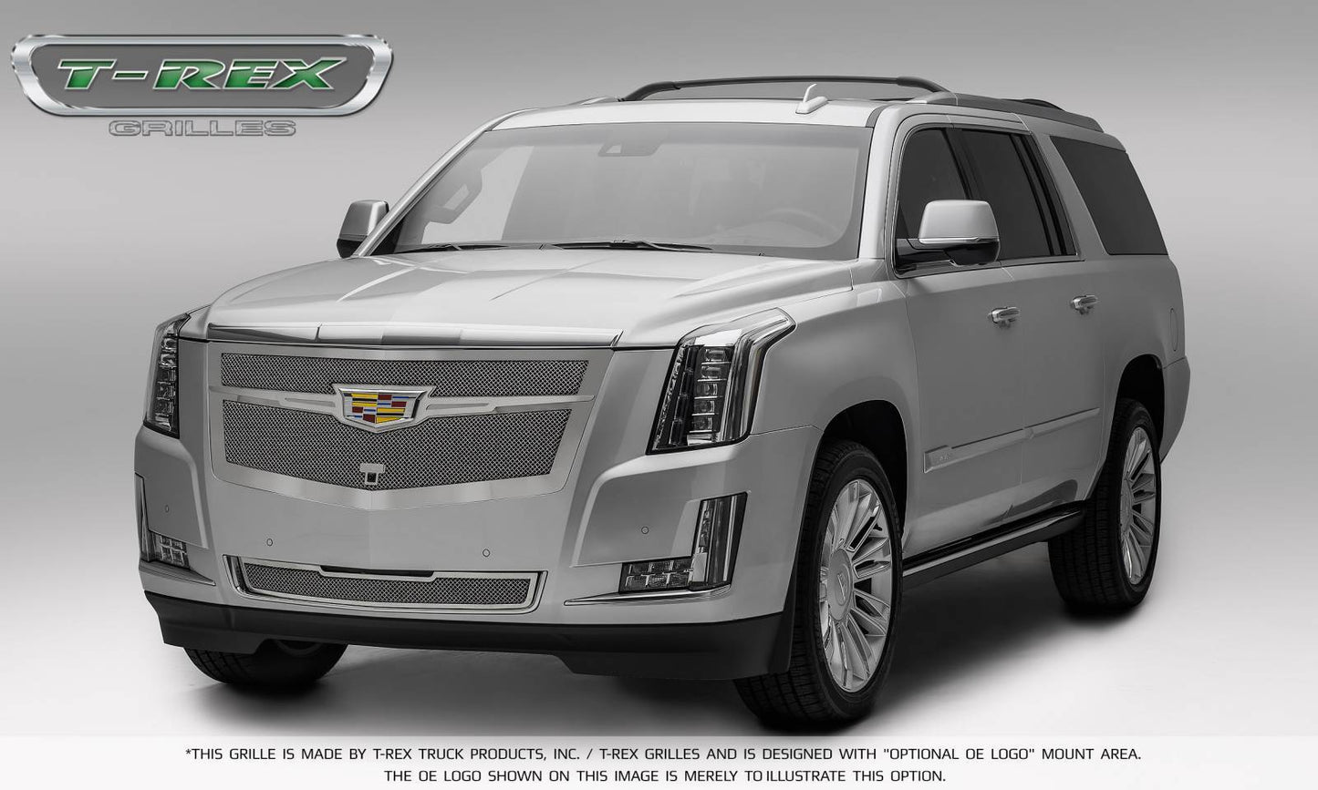 T-REX Grilles 57181 Chrome Stainless Steel Small Mesh Bumper Grille Fits 2015i-2020 Cadillac Escalade Escalade EXT Escalade ESV