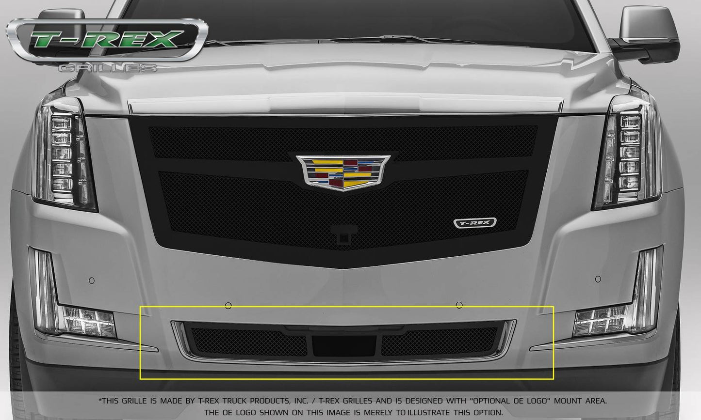 T-REX Grilles 52189 Black Stainless Steel Small Mesh Bumper Grille Fits 2015i-2020 Cadillac Escalade Escalade EXT Escalade ESV