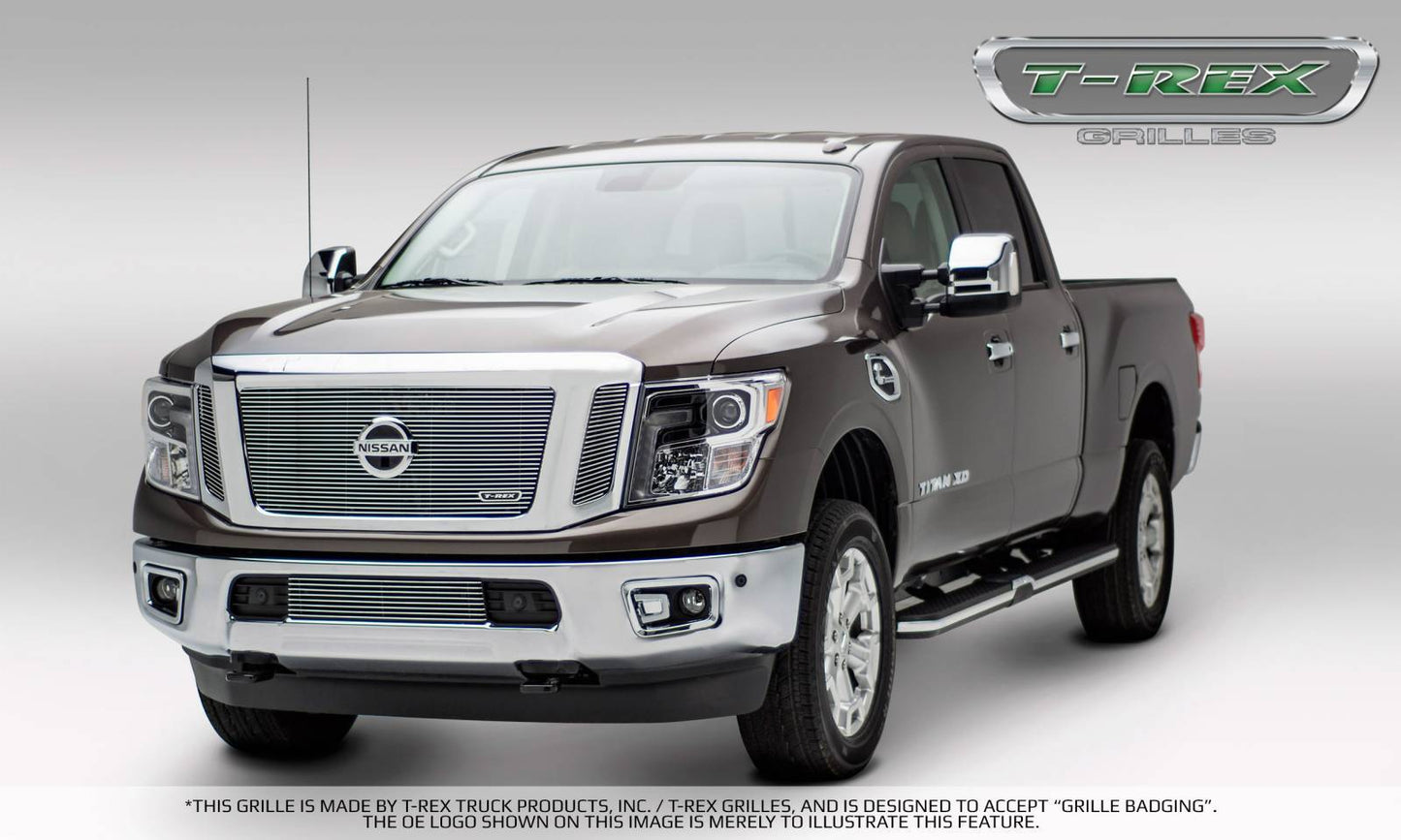 T-REX Grilles 20785 Polished Aluminum Horizontal Grille Fits 2016-2019 Nissan Titan