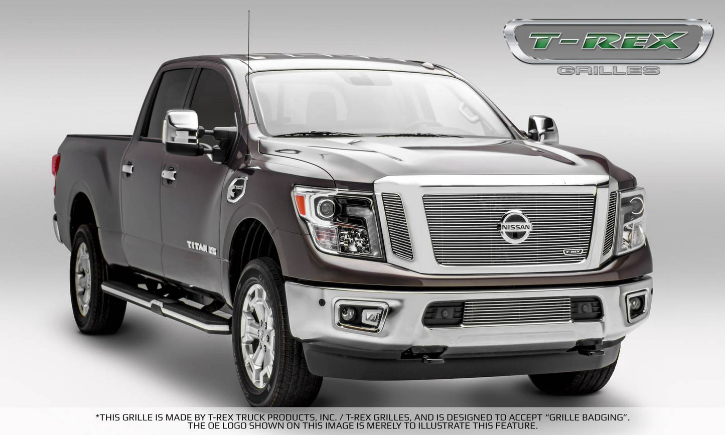 T-REX Grilles 20785 Polished Aluminum Horizontal Grille Fits 2016-2019 Nissan Titan