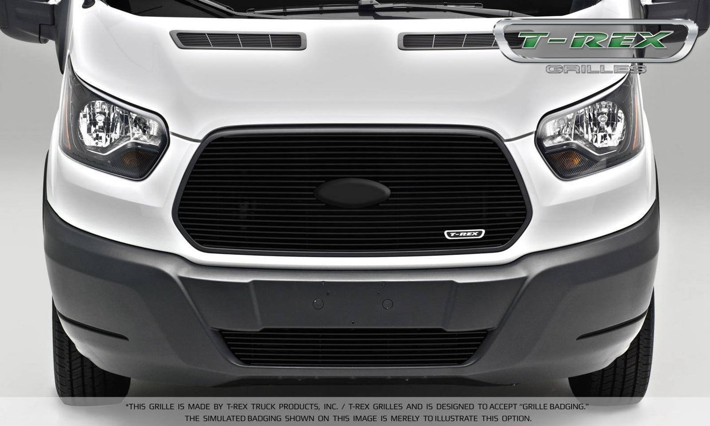 T-REX Grilles 6205751 Black Aluminum Horizontal Grille Fits 2016-2018 Ford Transit
