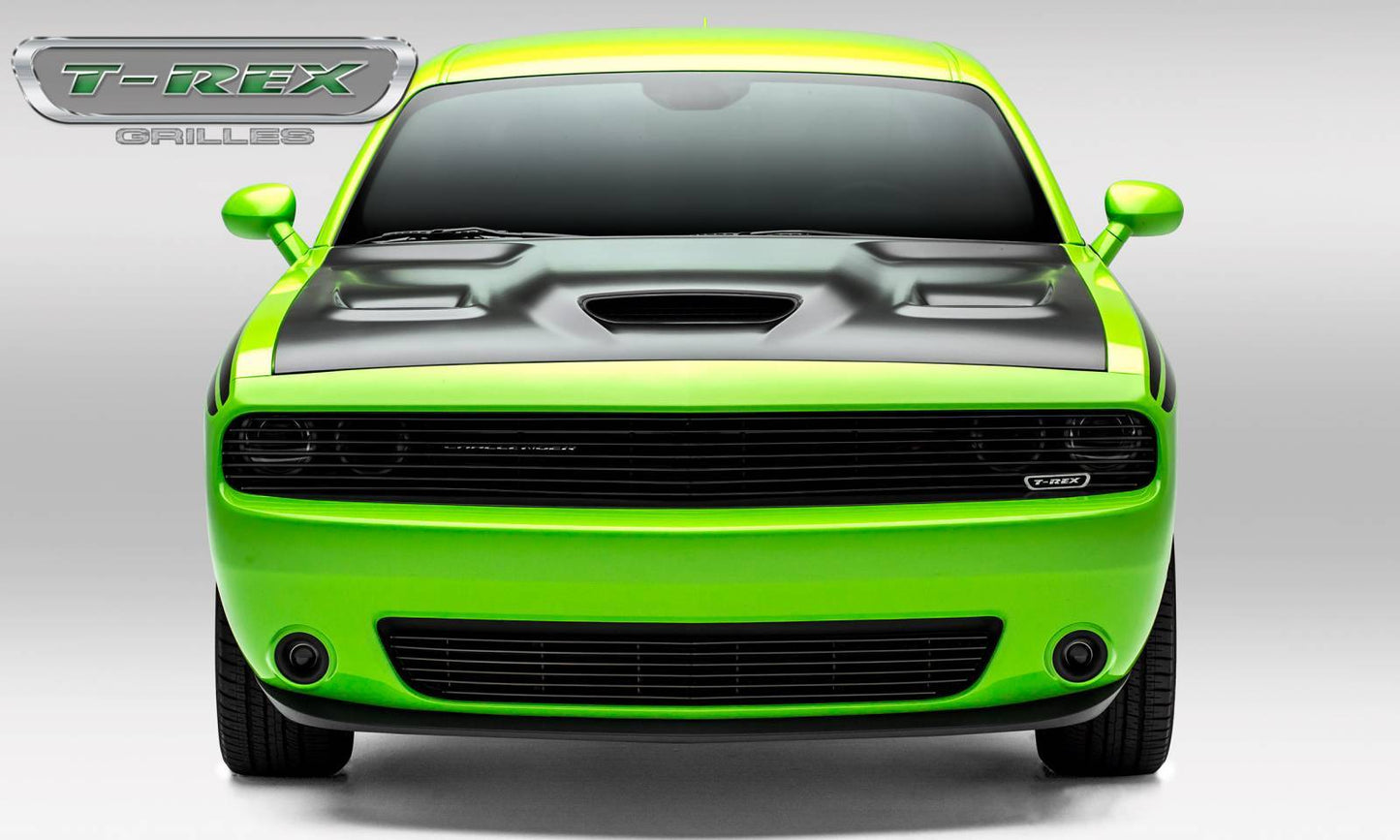 T-REX Grilles 25419B Black Aluminum Horizontal Bumper Grille Fits 2015-2023 Dodge Challenger