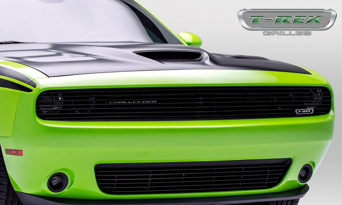 T-REX Grilles 25419B Black Aluminum Horizontal Bumper Grille Fits 2015-2023 Dodge Challenger