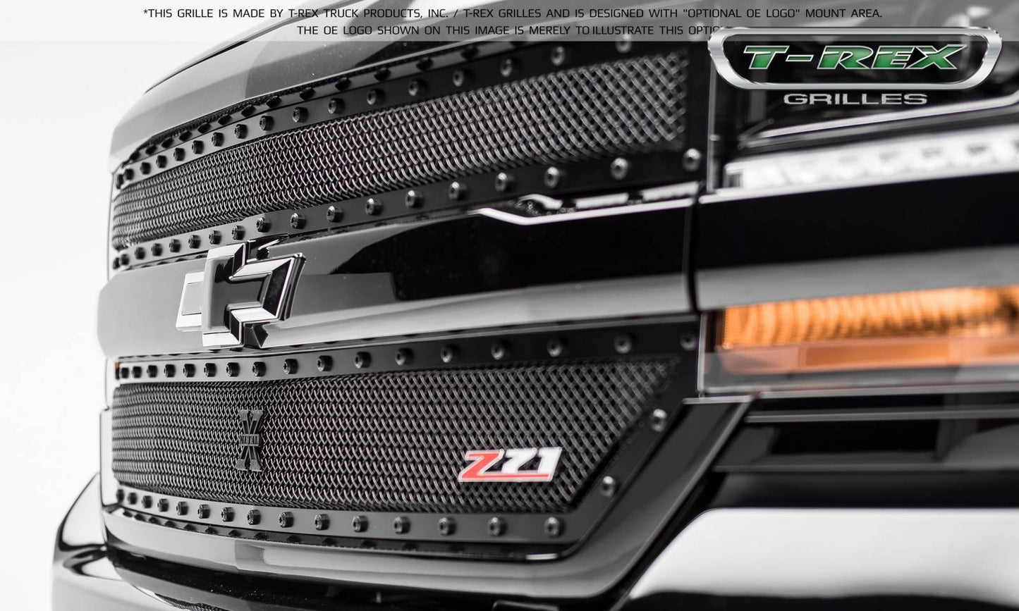 T-REX Grilles 6711241-BR Black Mild Steel Small Mesh Grille Fits 2016-2018 Chevrolet Silverado 1500 Z71