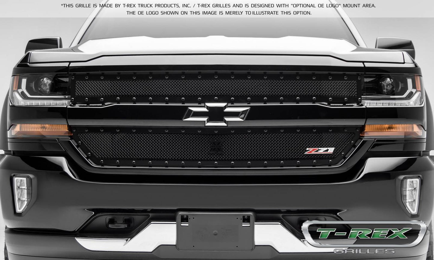 T-REX Grilles 6711241-BR Black Mild Steel Small Mesh Grille Fits 2016-2018 Chevrolet Silverado 1500 Z71