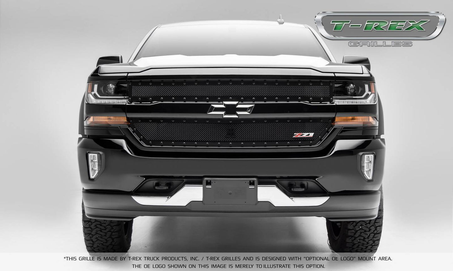 T-REX Grilles 6711241-BR Black Mild Steel Small Mesh Grille Fits 2016-2018 Chevrolet Silverado 1500 Z71
