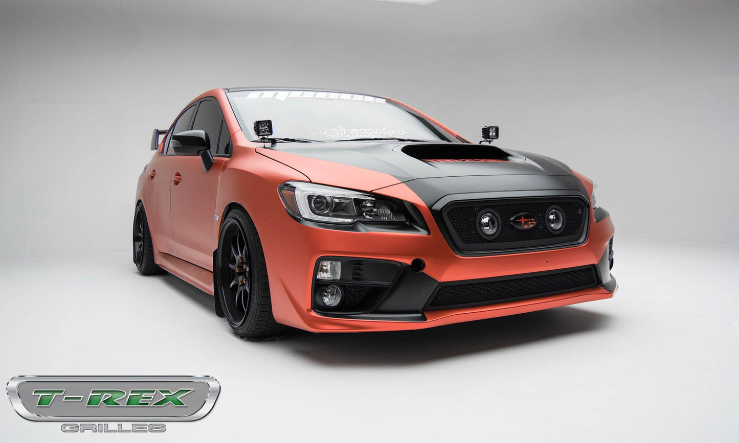T-REX Grilles 51982 Black Mild Steel Small Mesh Grille Fits 2015-2017 Subaru WRX