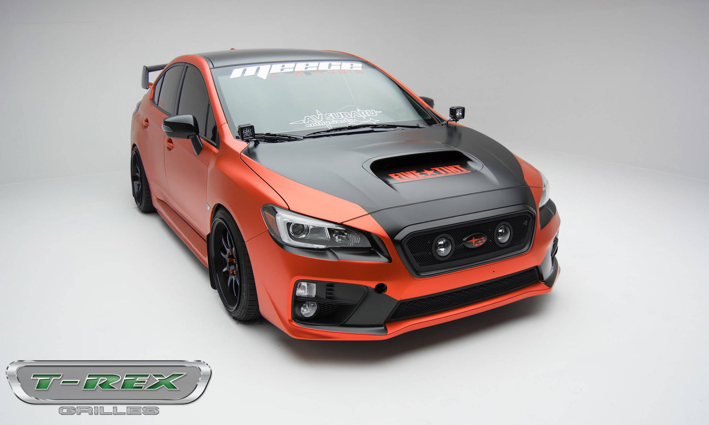 T-REX Grilles 51982 Black Mild Steel Small Mesh Grille Fits 2015-2017 Subaru WRX