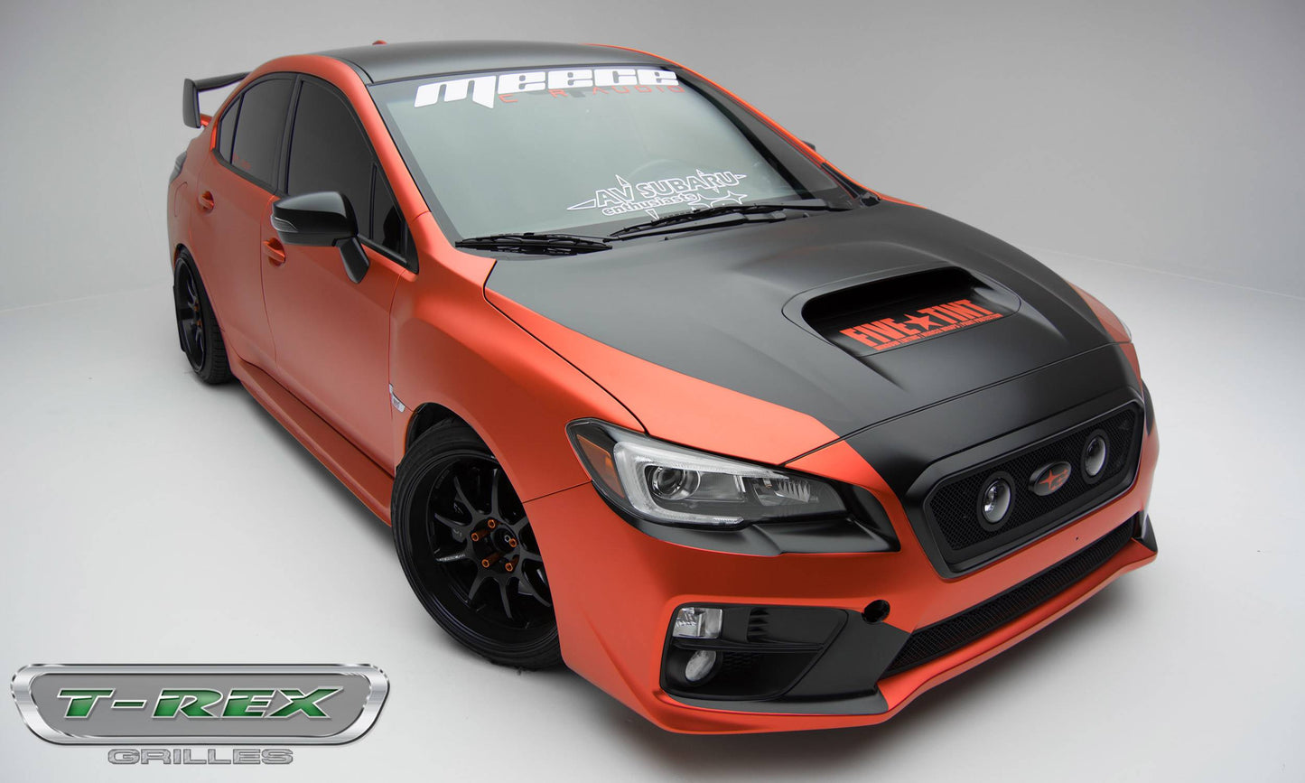 T-REX Grilles 51982 Black Mild Steel Small Mesh Grille Fits 2015-2017 Subaru WRX