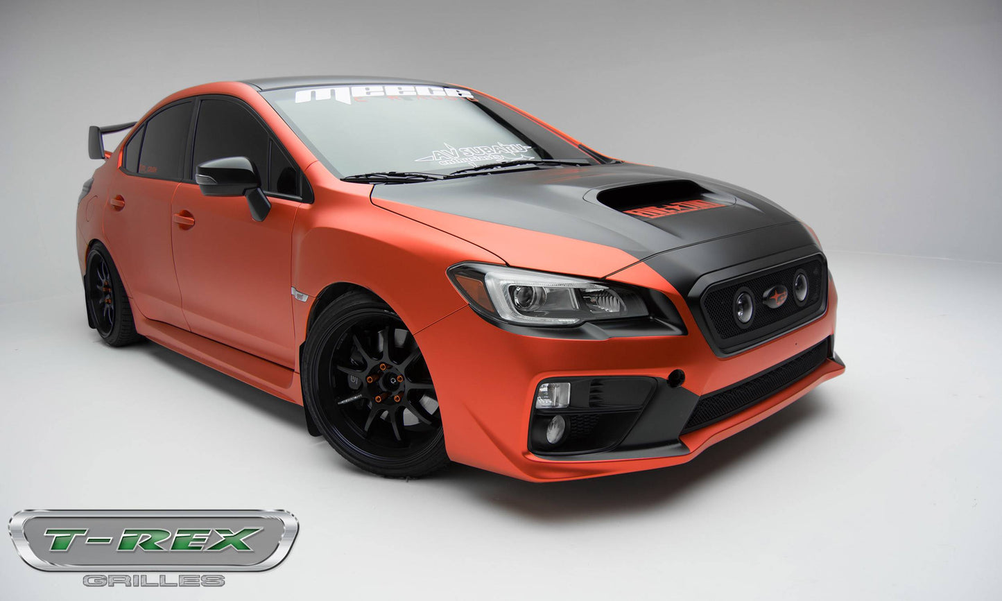 T-REX Grilles 51982 Black Mild Steel Small Mesh Grille Fits 2015-2017 Subaru WRX