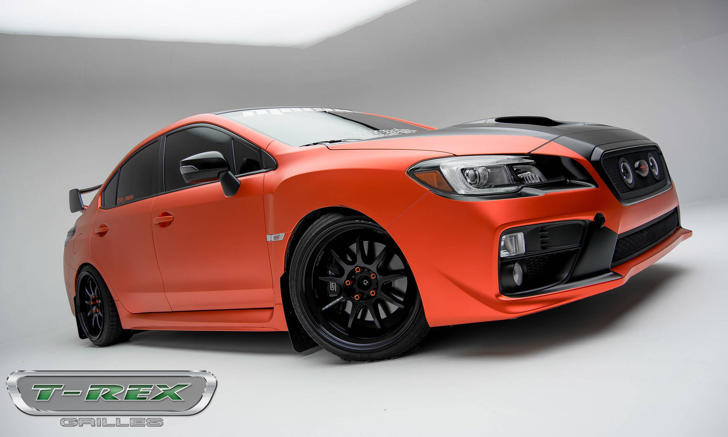 T-REX Grilles 51982 Black Mild Steel Small Mesh Grille Fits 2015-2017 Subaru WRX