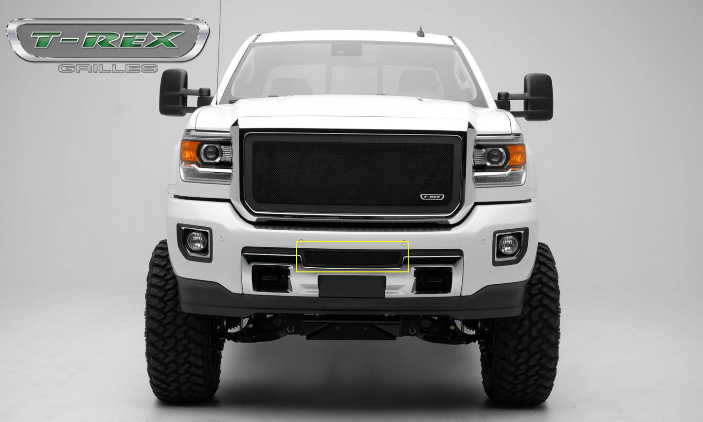 T-REX Grilles 52211 Black Mild Steel Small Mesh Bumper Grille Fits 2015-2019 GMC Sierra 2500 Sierra 3500