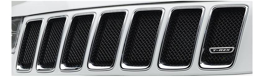 T-REX Grilles 46488 Black Mild Steel Small Mesh Grille Fits 2014-2015 Jeep Grand Cherokee