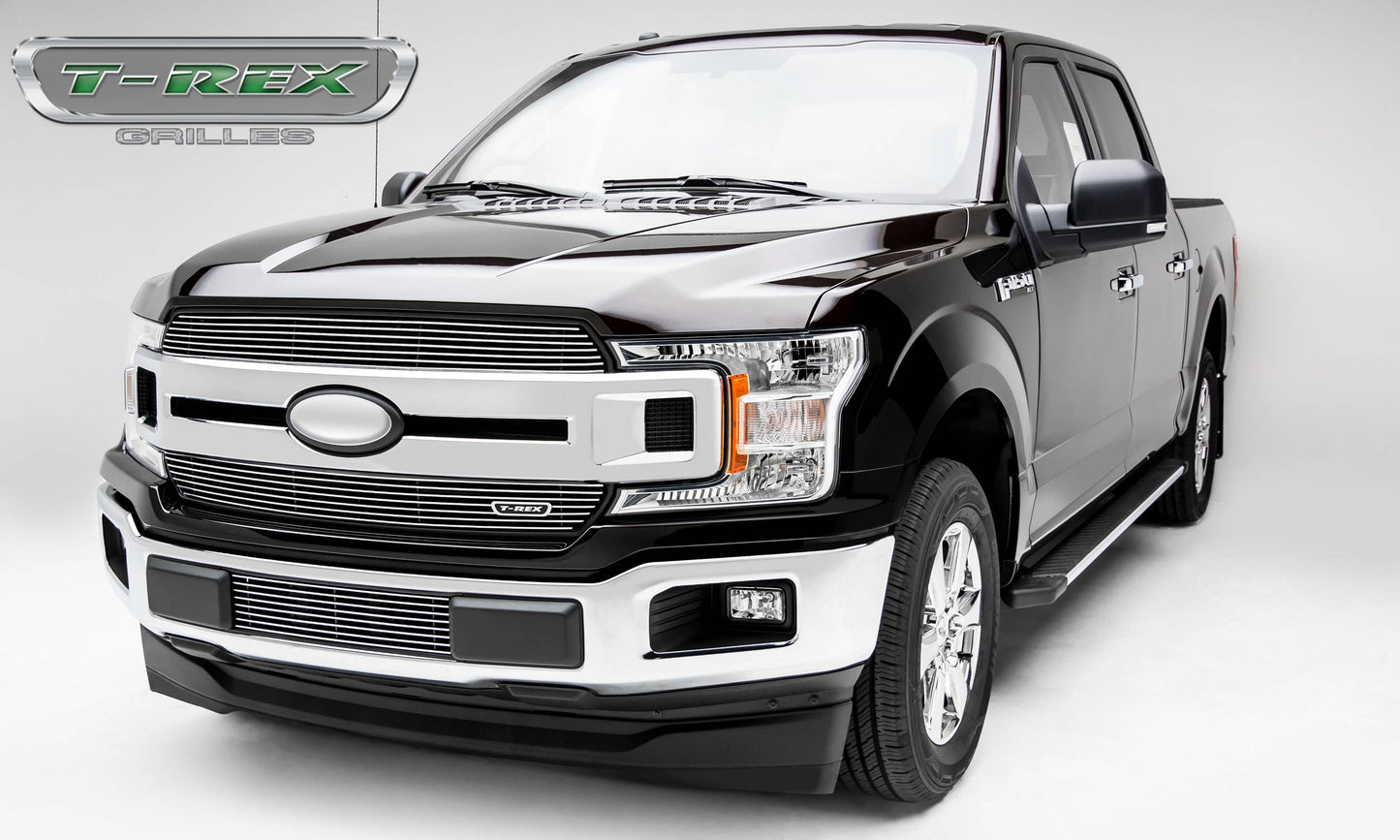 T-REX Grilles 25571 Polished Aluminum Horizontal Bumper Grille Fits 2018-2020 Ford F-150 Limited F-150 Lariat