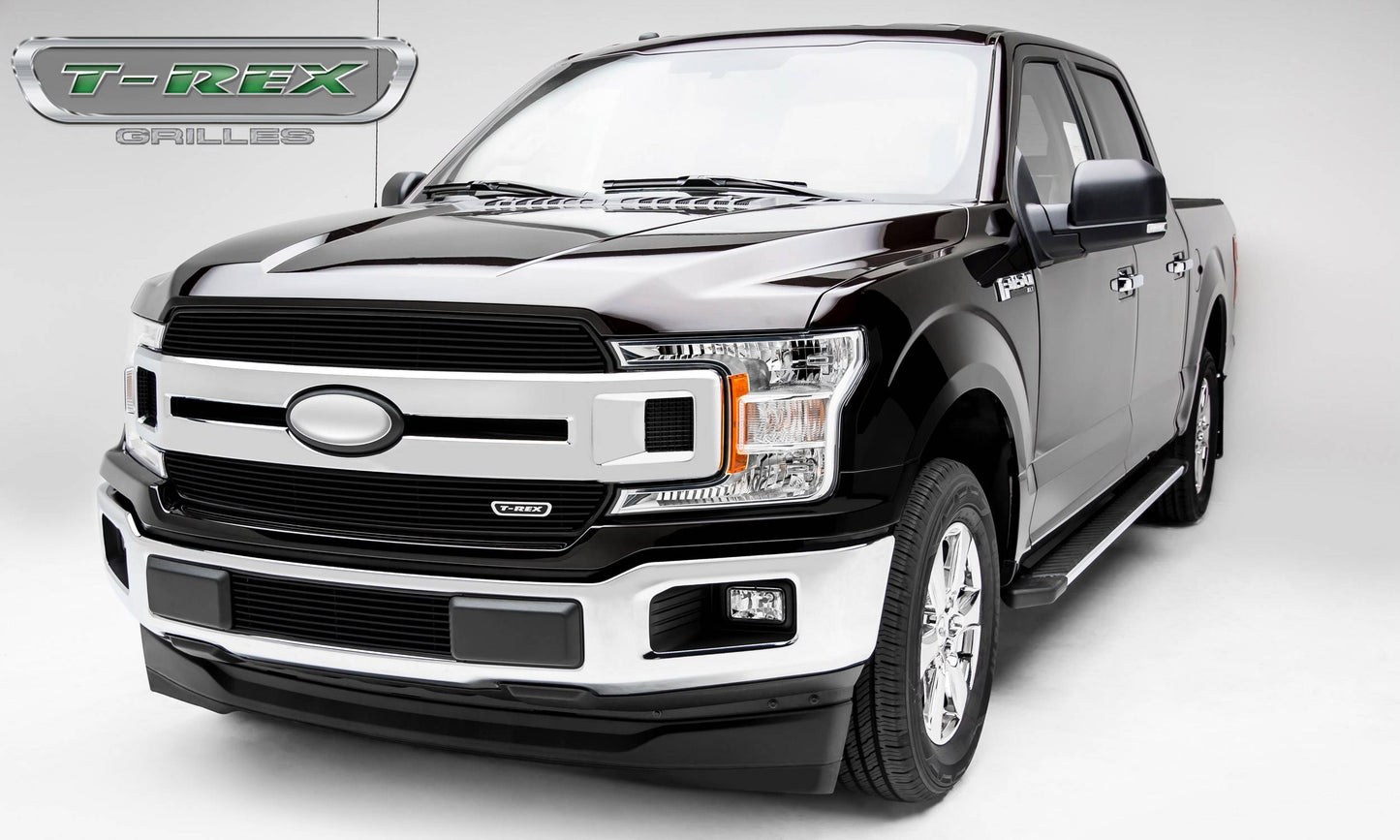 T-REX Grilles 25571B Black Aluminum Horizontal Bumper Grille Fits 2018-2020 Ford F-150 Limited F-150 Lariat