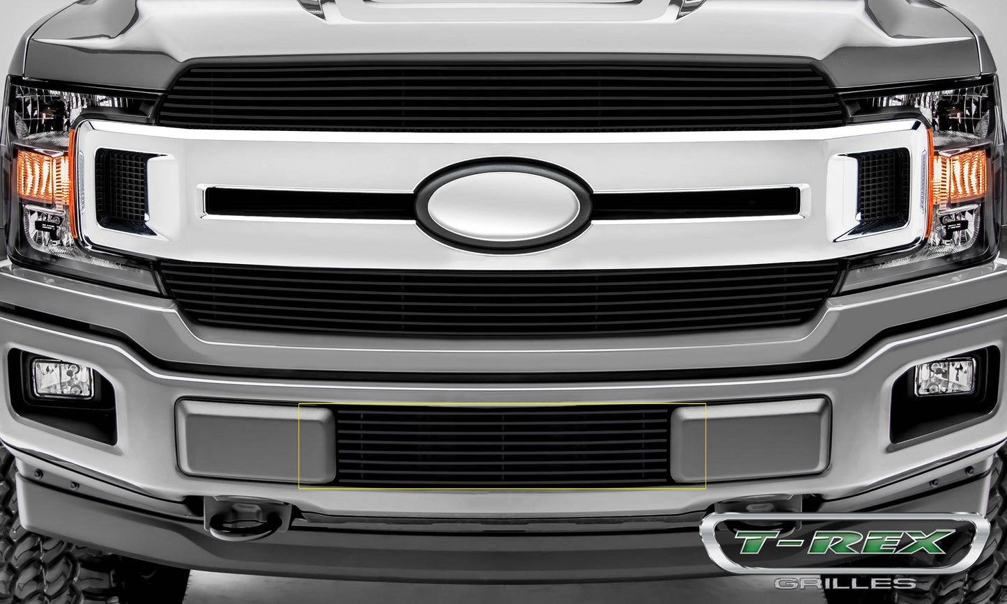 T-REX Grilles 25571B Black Aluminum Horizontal Bumper Grille Fits 2018-2020 Ford F-150 Limited F-150 Lariat