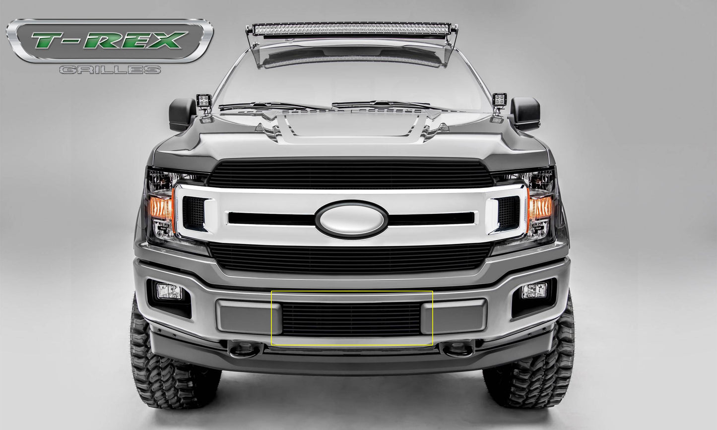 T-REX Grilles 25571B Black Aluminum Horizontal Bumper Grille Fits 2018-2020 Ford F-150 Limited F-150 Lariat