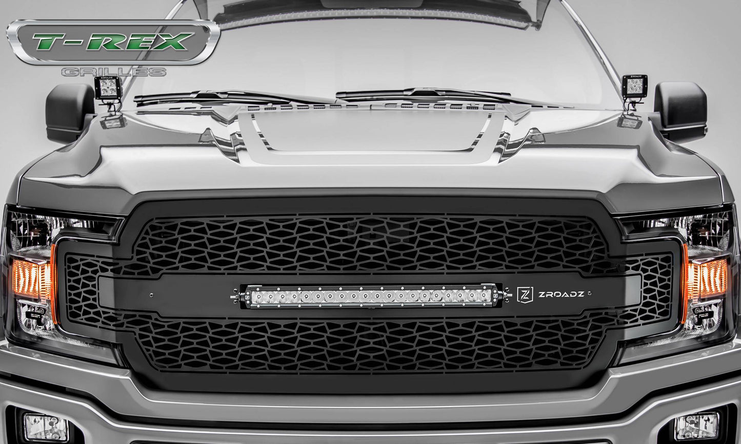 ZROADZ Z315711 Black Mild Steel Main Grille Fits 2018-2020 Ford F-150