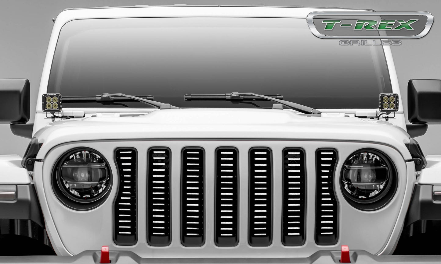 T-REX Grilles 6204933 Brushed Aluminum Horizontal Grille Fits 2020-2023 Jeep Gladiator Overland Gladiator Rubicon