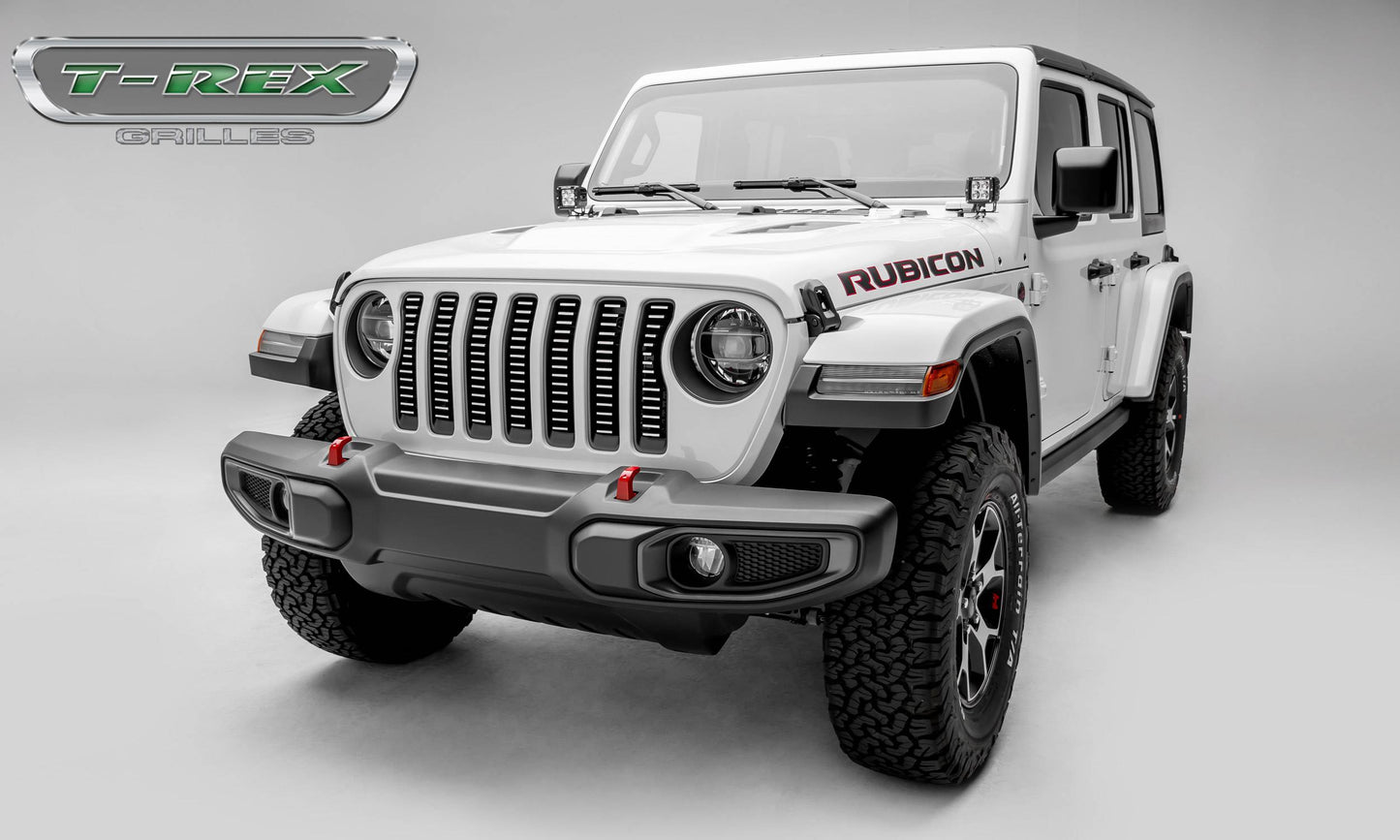 T-REX Grilles 6204933 Brushed Aluminum Horizontal Grille Fits 2020-2023 Jeep Gladiator Overland Gladiator Rubicon