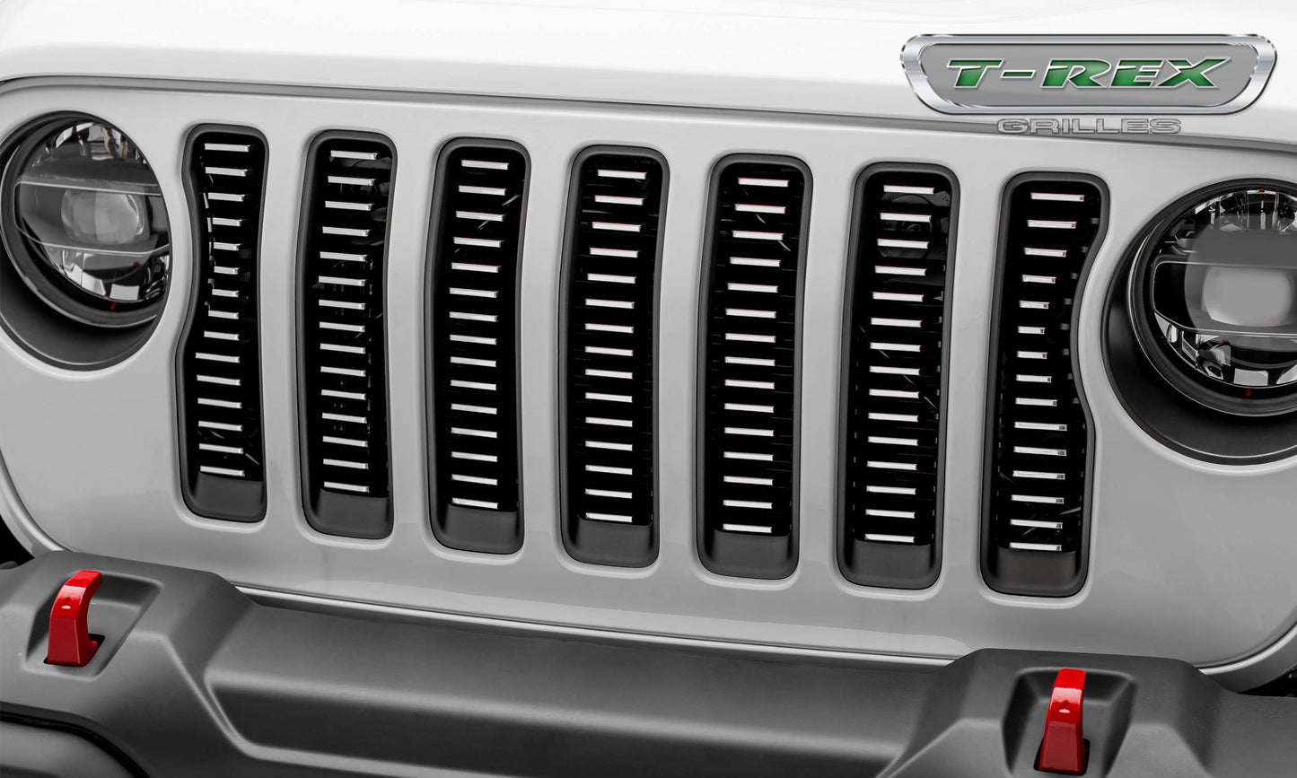 T-REX Grilles 6204933 Brushed Aluminum Horizontal Grille Fits 2020-2023 Jeep Gladiator Overland Gladiator Rubicon